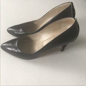 Garolini Italian leather studded black pumps